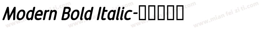 Modern Bold Italic字体转换